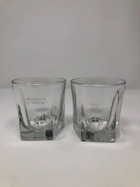 2 Maker's Mark whiskey glasses
